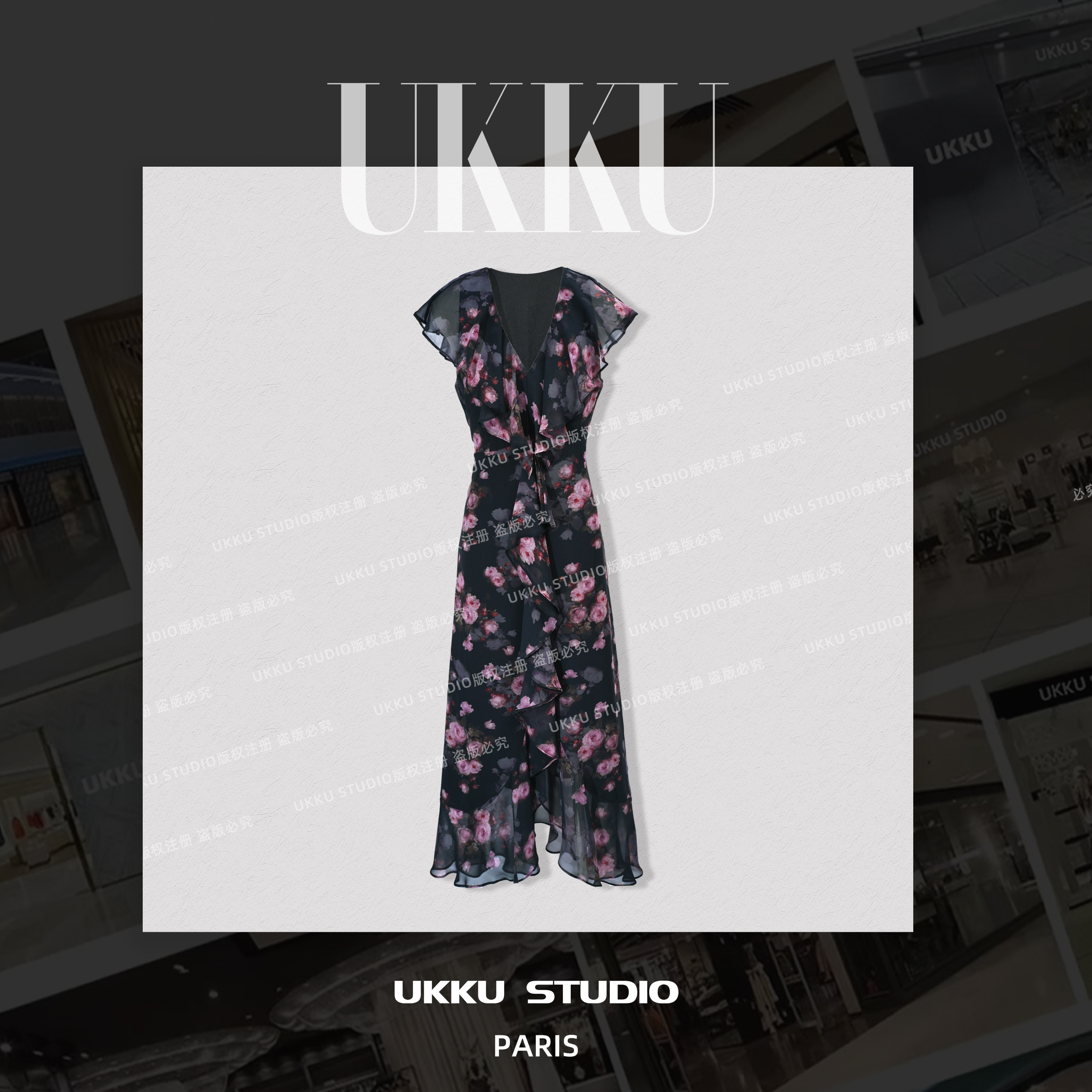 【UKKU STUDIO】法式连衣裙