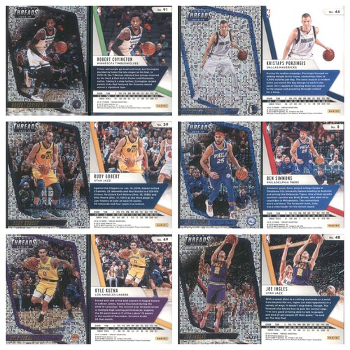 2018-19panini threads系列点点折正版NBA球星波神戈贝尔库兹马