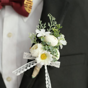 新郎新娘胸花飘带价格 新郎新娘胸花飘带图片 星期三