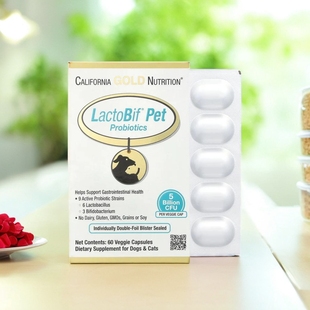 【现货】California Gold Nutrition LactoBif 宠物益生菌50亿CF