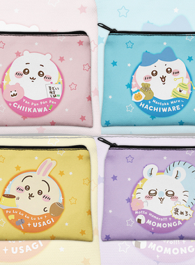 chiikawa周边帆布零钱包卡包吉伊卡哇小八哈奇乌萨奇兔子飞鼠莫迦