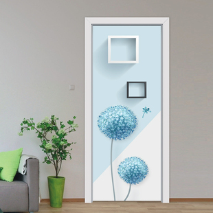 门贴纸整张翻新自粘木门卧室门玻璃门装饰贴电梯贴膜墙贴画q6