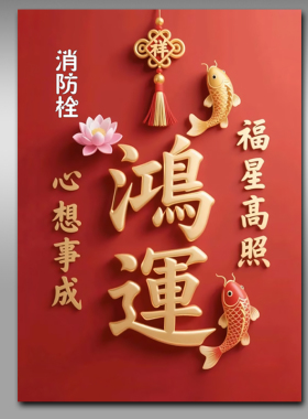 消防栓贴纸消火栓使用方法标识贴画遮挡装饰消防箱电箱贴墙贴Y285