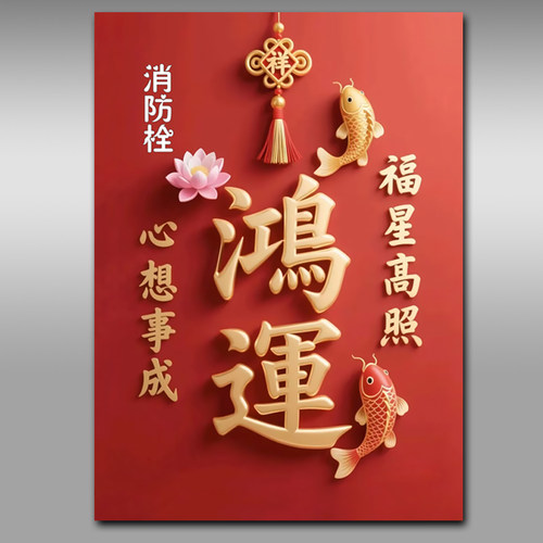 消防栓贴纸消火栓使用方法标识贴画遮挡装饰消防箱电箱贴墙贴Y285