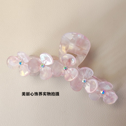 韩单高级感醋酸花朵发夹