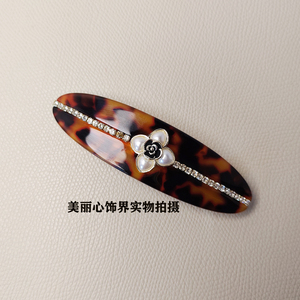 法式小香风醋酸侧边夹