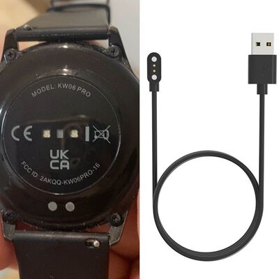 适用琦沃KW06 pro智能手表磁吸式充电器usb数据线充电线