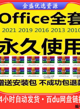 office365安装激活2019 2021 2016 2010办公软件word excel wps