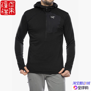 始祖鸟Arcteryx Delta 1/2 Zip Hoody男轻薄连帽抓绒衣29664 5488