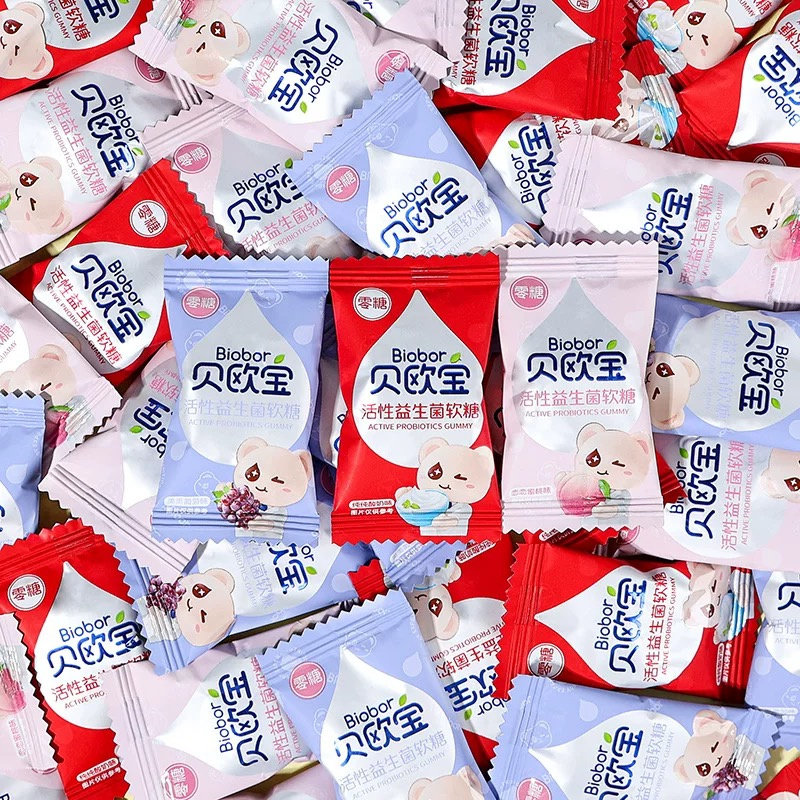 贝欧宝活性益生菌小熊软糖橡皮糖QQ糖高颜值结婚喜糖创意糖果零食