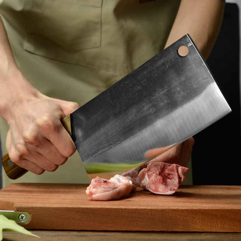 高品质菜刀不锈钢手工锻打厨房刀具家用套装刀斩骨刀斩切刀全钢刀