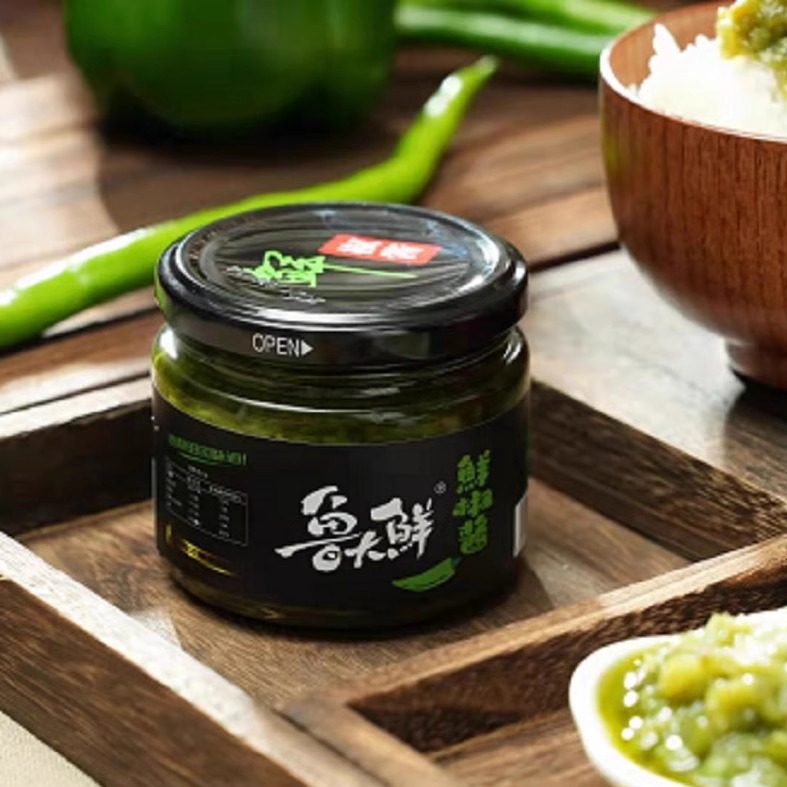 鲁大鲜鲜椒酱青椒蒜蓉酱拌面拌饭酱水饺火锅蘸料微辣手工剁椒酱,粮油调味/速食/干货/烘焙,辣椒酱,淘宝优惠券,粉丝福利购,淘宝优惠卷