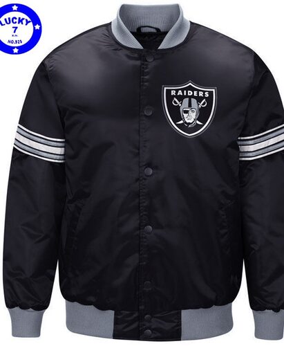 突袭者Raiders黑秋冬丝光棒球服