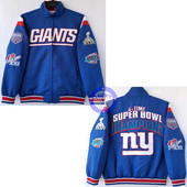 纽约巨人超级碗冠军刺绣嘻哈街舞bf棒球服夹克外套L码 春秋款 正品