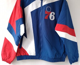 宽松运动服bf外套S码 春秋薄款 复古短款 费城76人男女美式 私藏正品