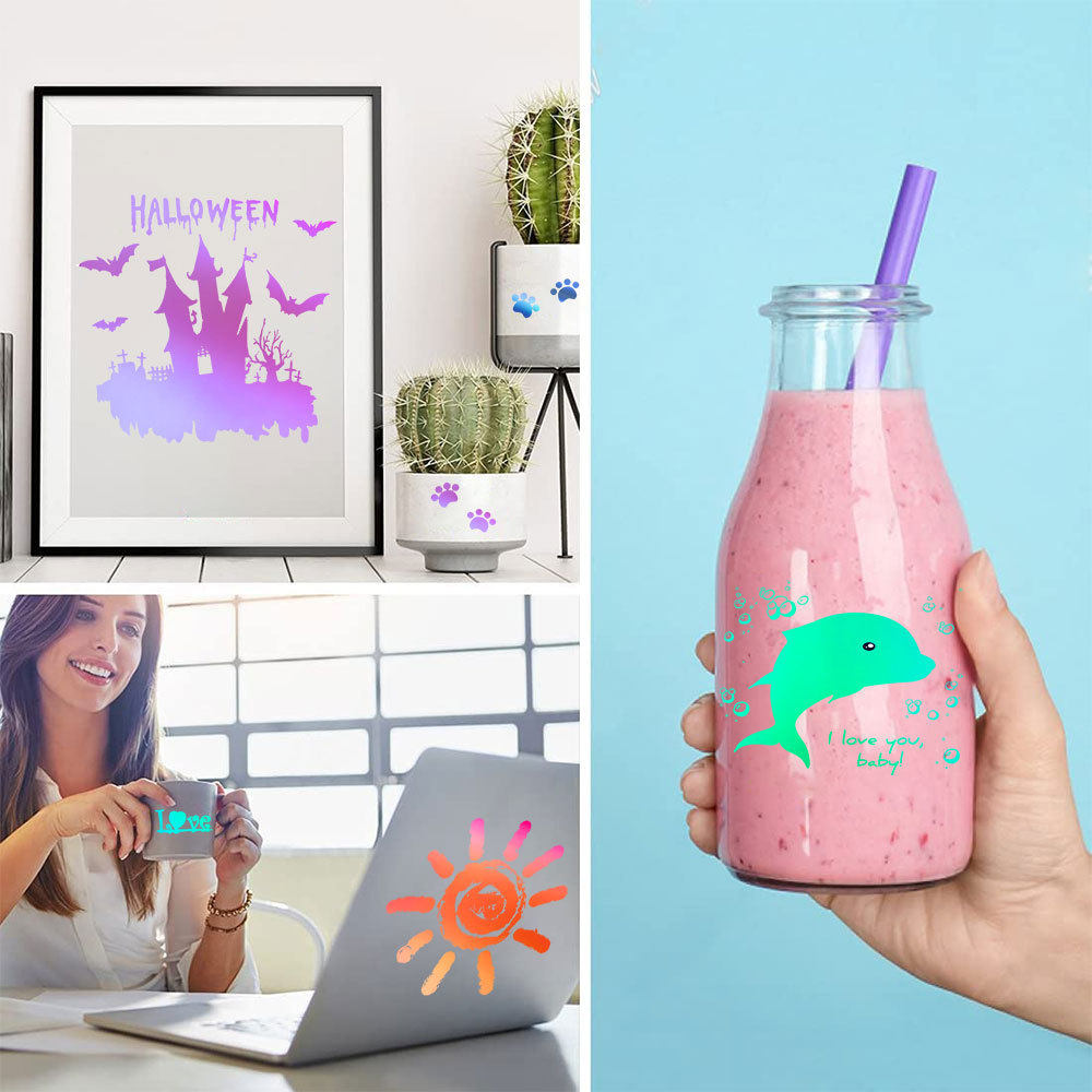 수출 품질 홀로그램 팬텀 레이저 영구 비닐 자체 접착 레터링 필름 비닐 소재