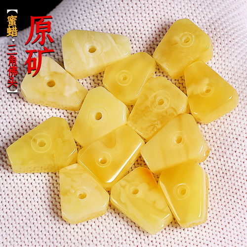 天然蜜蜡琥珀佛头一体三通