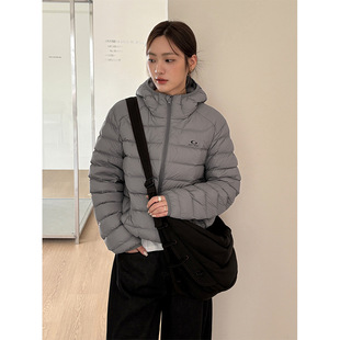 THXGIVING 轻便抗冻保暖排骨羽绒服女2025冬季新宽松连帽休闲外套