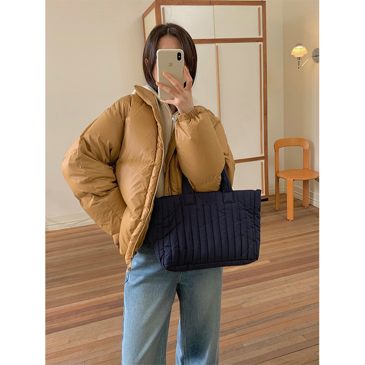 THXGIVING 蓬松白鸭绒保暖羽绒服女2025冬季新款宽松面包服外套