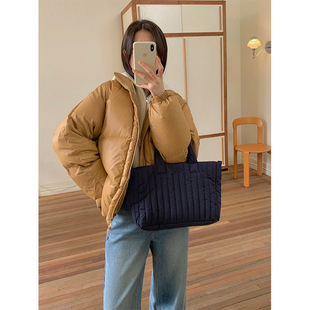 THXGIVING 蓬松白鸭绒保暖羽绒服女2025冬季新款宽松面包服外套