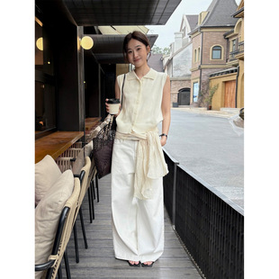 THXGIVING早春通勤刚需 韩系净版高腰宽松直筒牛仔裤2026新款长裤