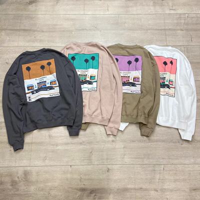 不买很奇怪nacostyle出口日本原D休闲城市印花宽松毛圈料情侣卫衣