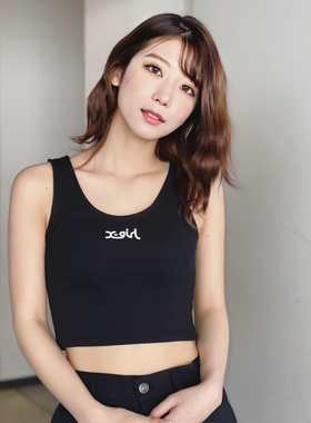 推荐nacostyle出口外贸原D欧美风logo印花螺纹紧身短款工字背心2