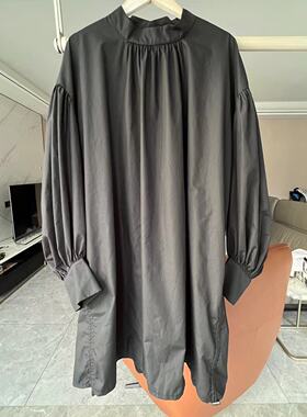 nacostyle出口日本原D高端落肩抽绳2way宽松衬衫式连衣裙