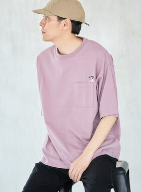 LAKOLE短袖日系风男女通用刺绣