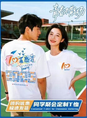 T恤定制同学聚会毕业10周年统一班服文化衫公司团建diy工作服短袖