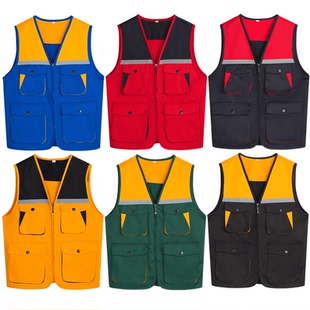 森林防火护林员反光马甲定制多口袋装修工作服志愿者马甲印字logo