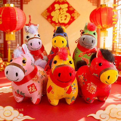 桃大熊马年吉祥物公仔新年礼品