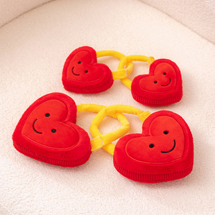 爱心锁趣味同心锁公仔毛绒玩具创意玩偶布娃娃结婚告白送女友礼物