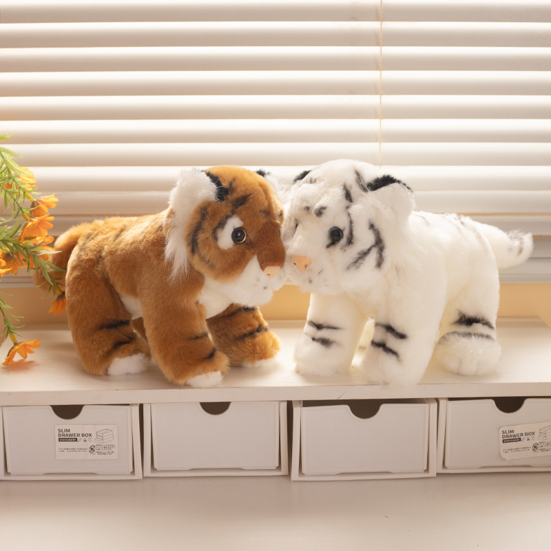 桃大熊仿真小老虎毛绒公仔礼物