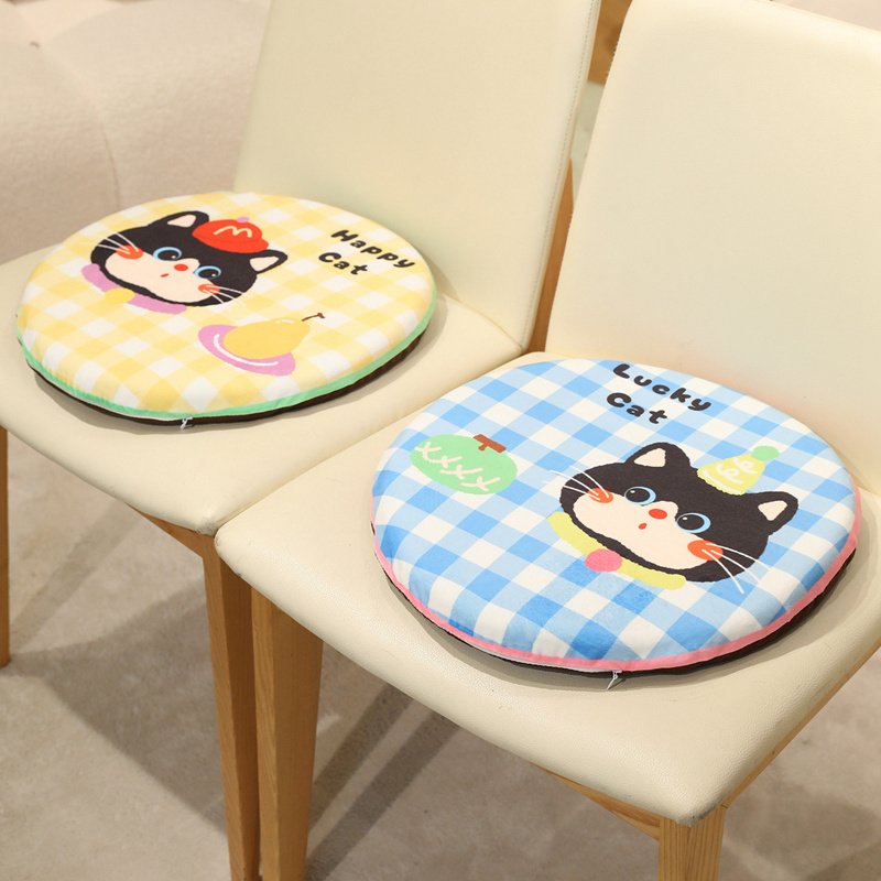 冬季加厚可爱猫咪印花坐垫