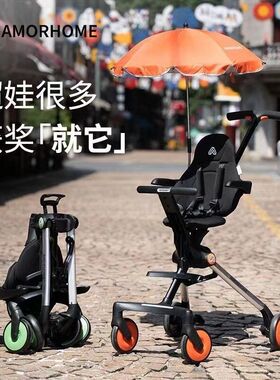 贝比喵躺景观宝宝神器娃可0手推车坐遛高婴儿推车3HOME折叠-AMOR