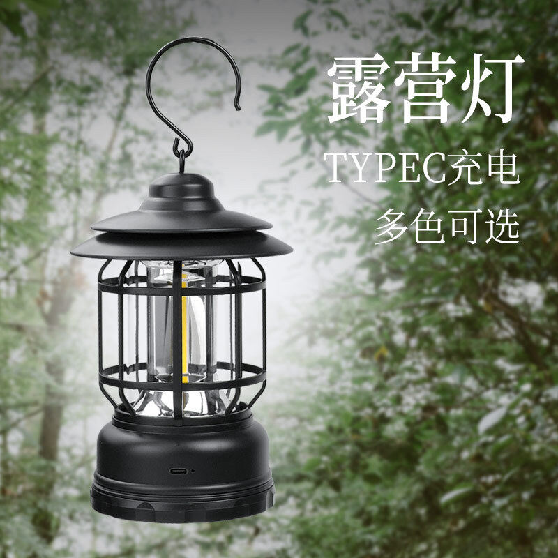 乐驰客复古露营灯充电野营灯小马灯户外氛围照明led手提灯帐篷灯