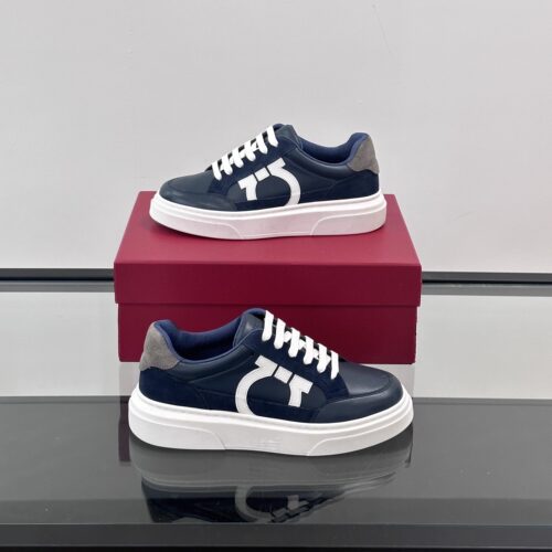 欧洲站2025春季潮牌F家真皮运动板鞋子男士休闲百搭系带低帮男鞋