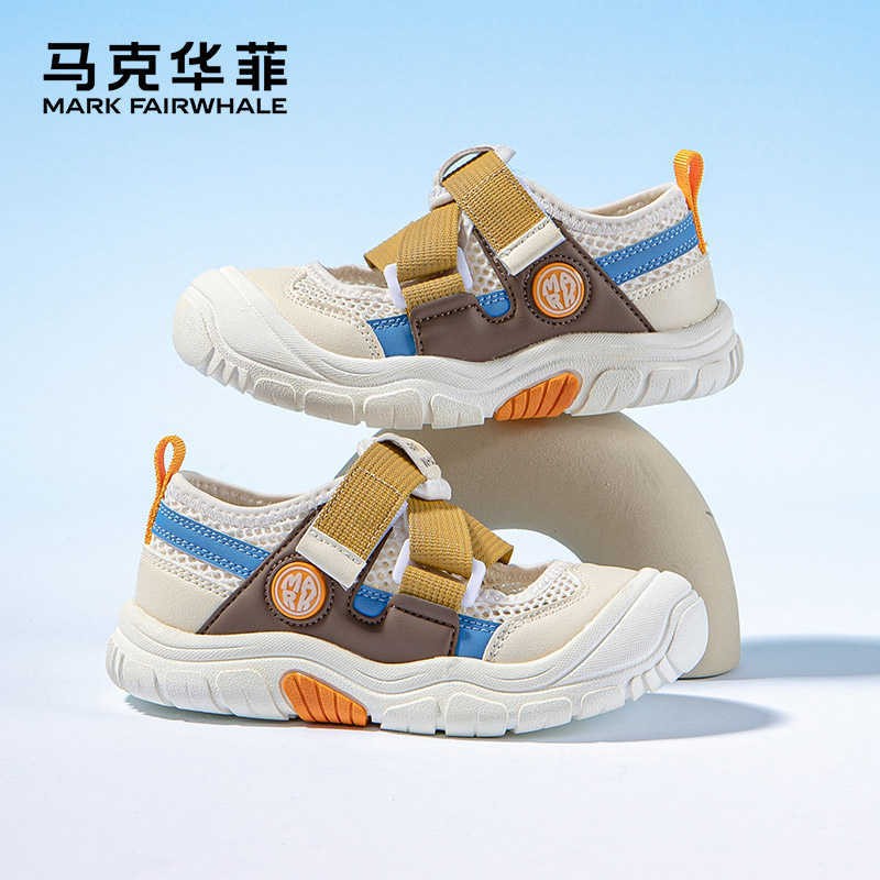 马克华菲新款夏季儿童包头凉鞋魔凉鞋