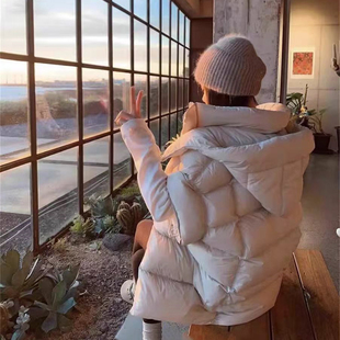 马夹外穿秋冬宽松背心坎肩 独特特别巨好看 羽绒马甲女款 2025新款