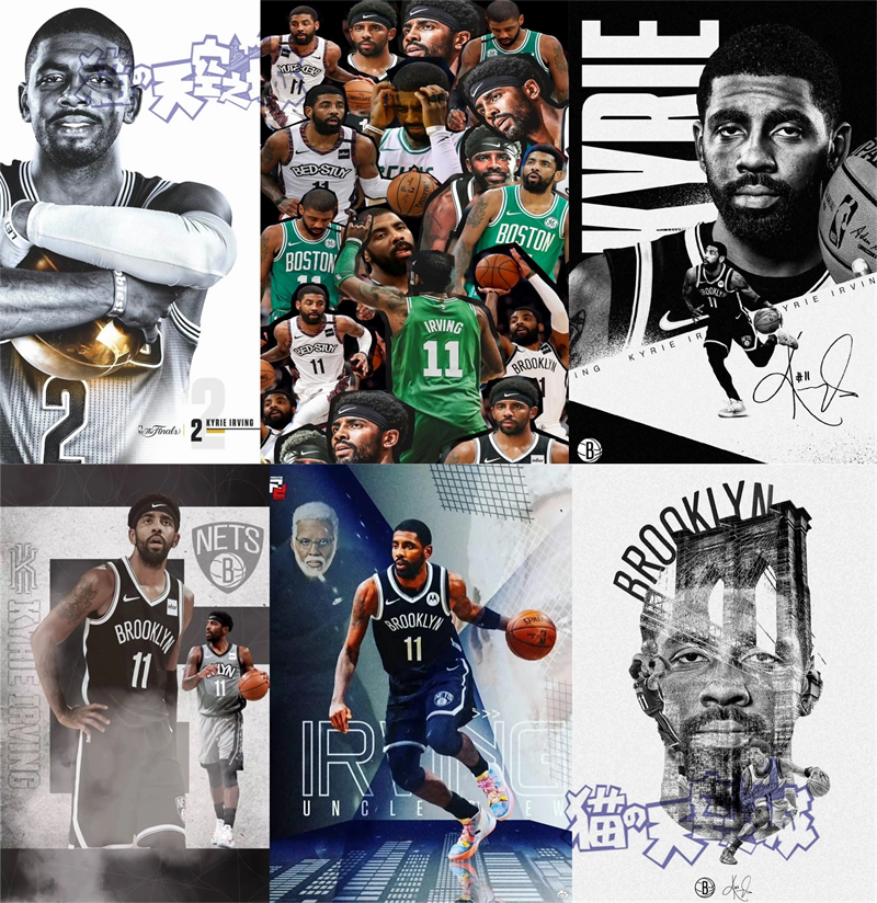 木质拼图500片1000片成人益智男友创意礼物nba篮网队球星欧文定制