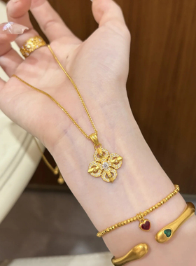 古法黄金色十字金刚吊坠