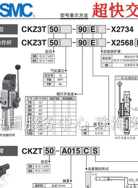 SMC气缸 MHZL2-20D2-M9BW MRHQ20D-180S-M9BVL-M9BL VG342-5DZ-06