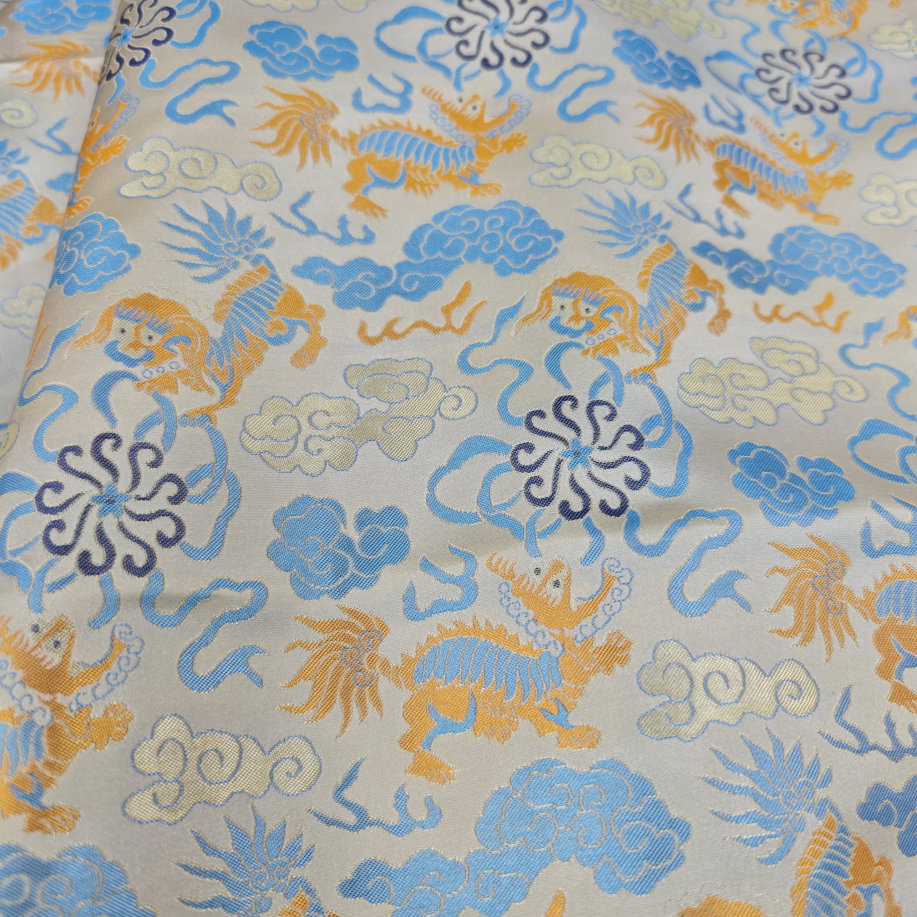 麒麟拜年服包国风旗袍童装娃绸缎布料装饰手工提花织锦古DIY包装,纺织面料/辅料/配套,丝绸布料,淘宝优惠券,粉丝福利购,淘宝优惠卷