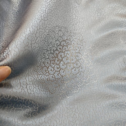 银灰色云纹织锦缎丝绸缎布料面料汉服唐装古装汉服唐装服装丝绸布