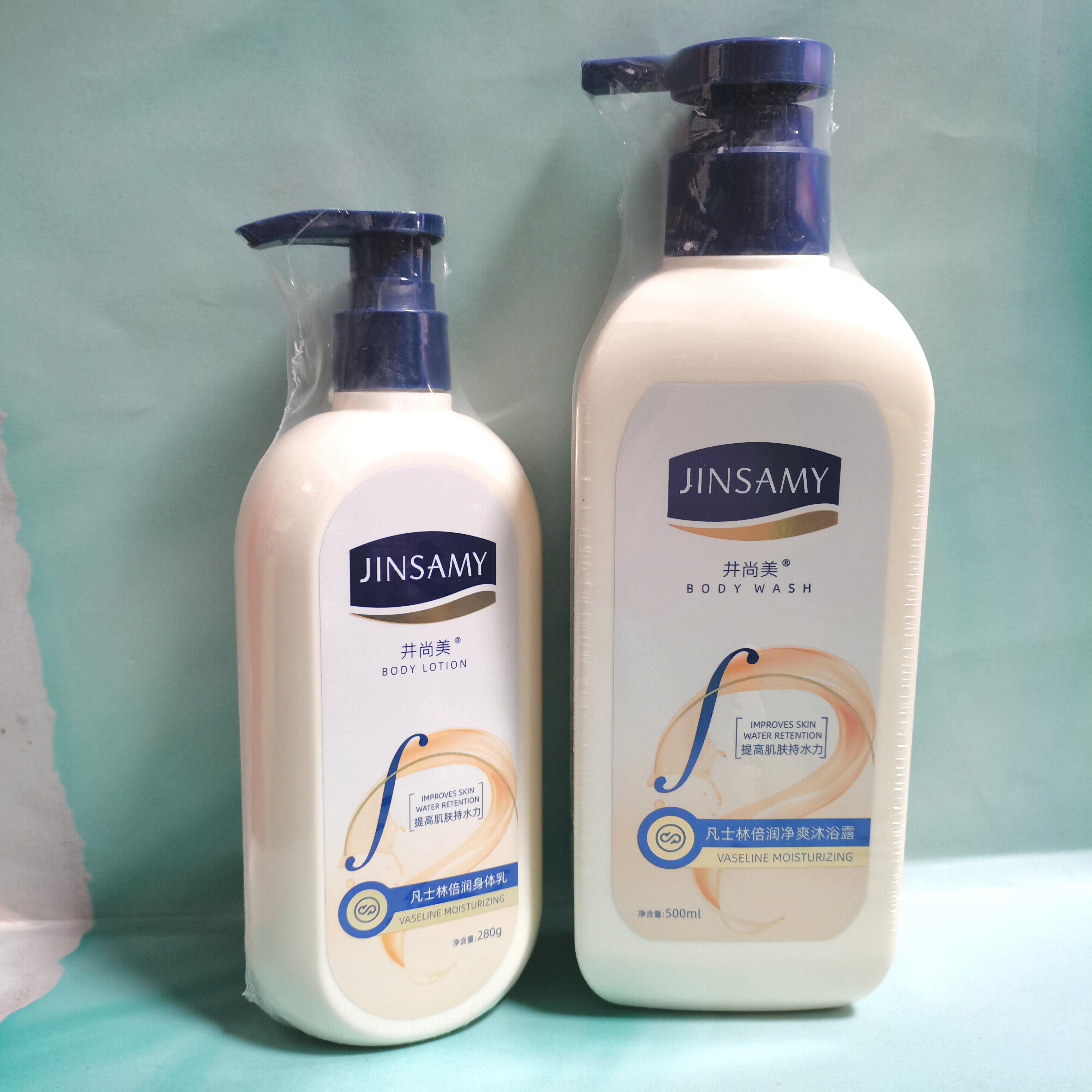 井尚美凡士林倍润净爽沐浴露500ml深层清洁肌肤留香男女家用沐浴