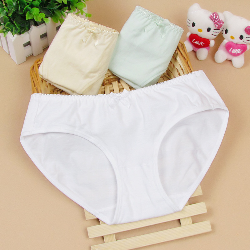 纯色清爽中低腰少女内裤全纯棉质短裤女三角裤学生青少年女孩裤衩,女士内衣/男士内衣/家居服,女三角裤,淘宝优惠券,粉丝福利购,淘宝优惠卷