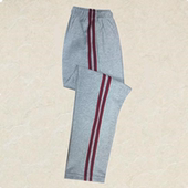 春 运动长裤 小学生全棉灰色加两道杠酒红条校服裤 子初中高中生校裤