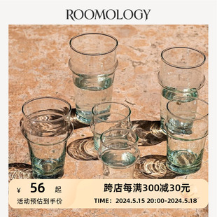 手工玻璃水杯果汁杯咖啡杯茶杯酒杯 Roomology摩洛哥进口经典