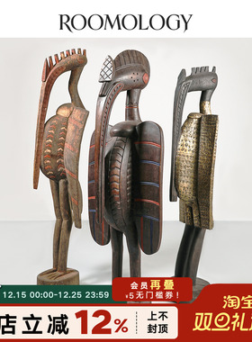 非洲进口整木手工雕刻神鸟雕像